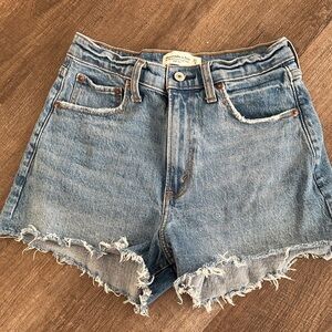 Abercrombie & Fitch Frayed Hem Jean Shorts